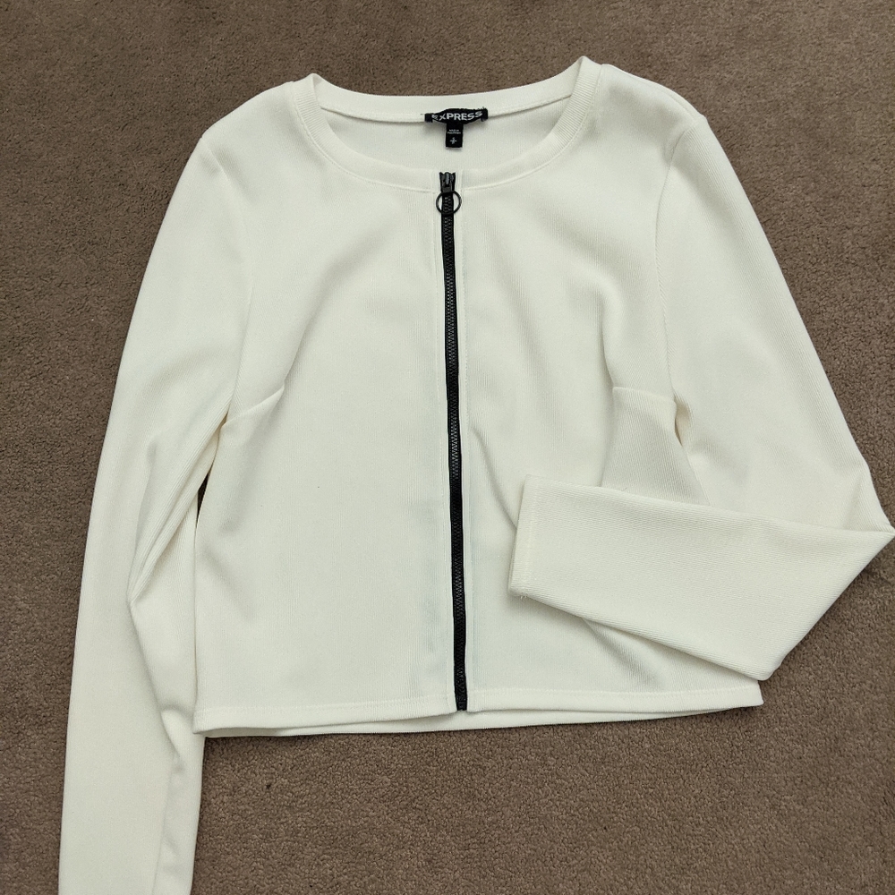 Express White Crop Top